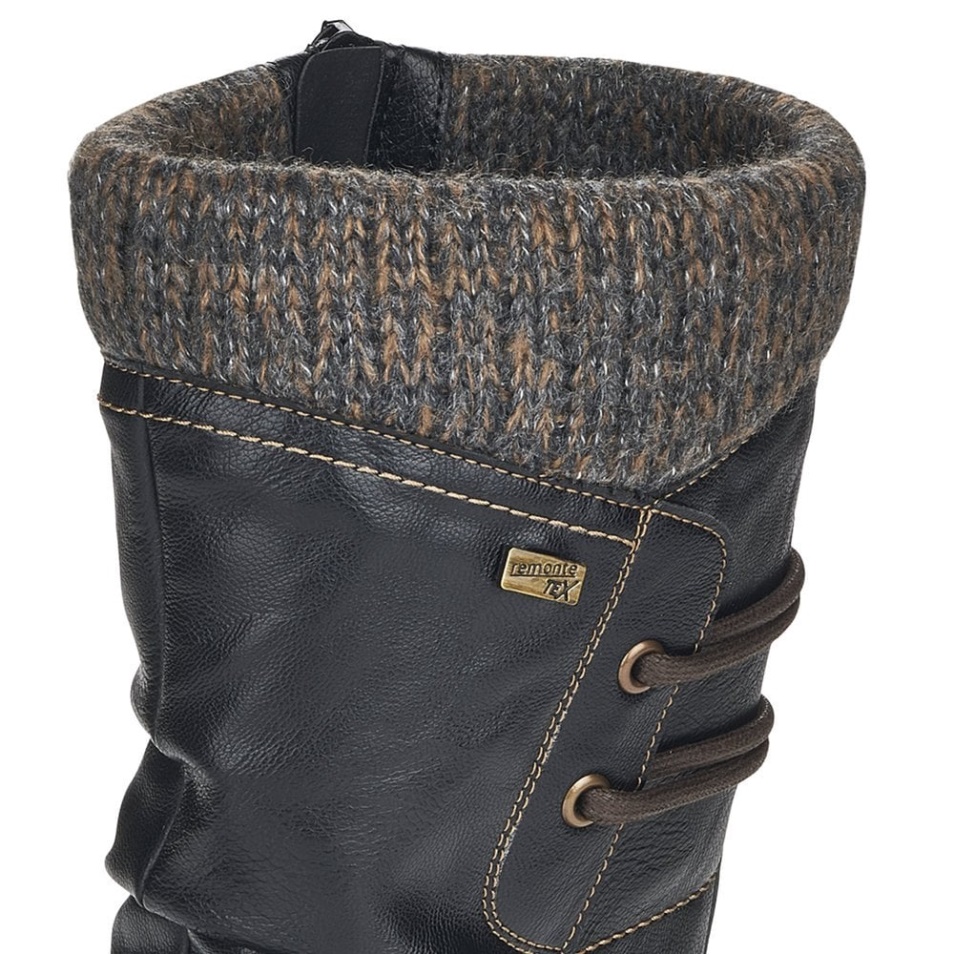 Rieker Noir Remonte D8478 Femmes Bottes