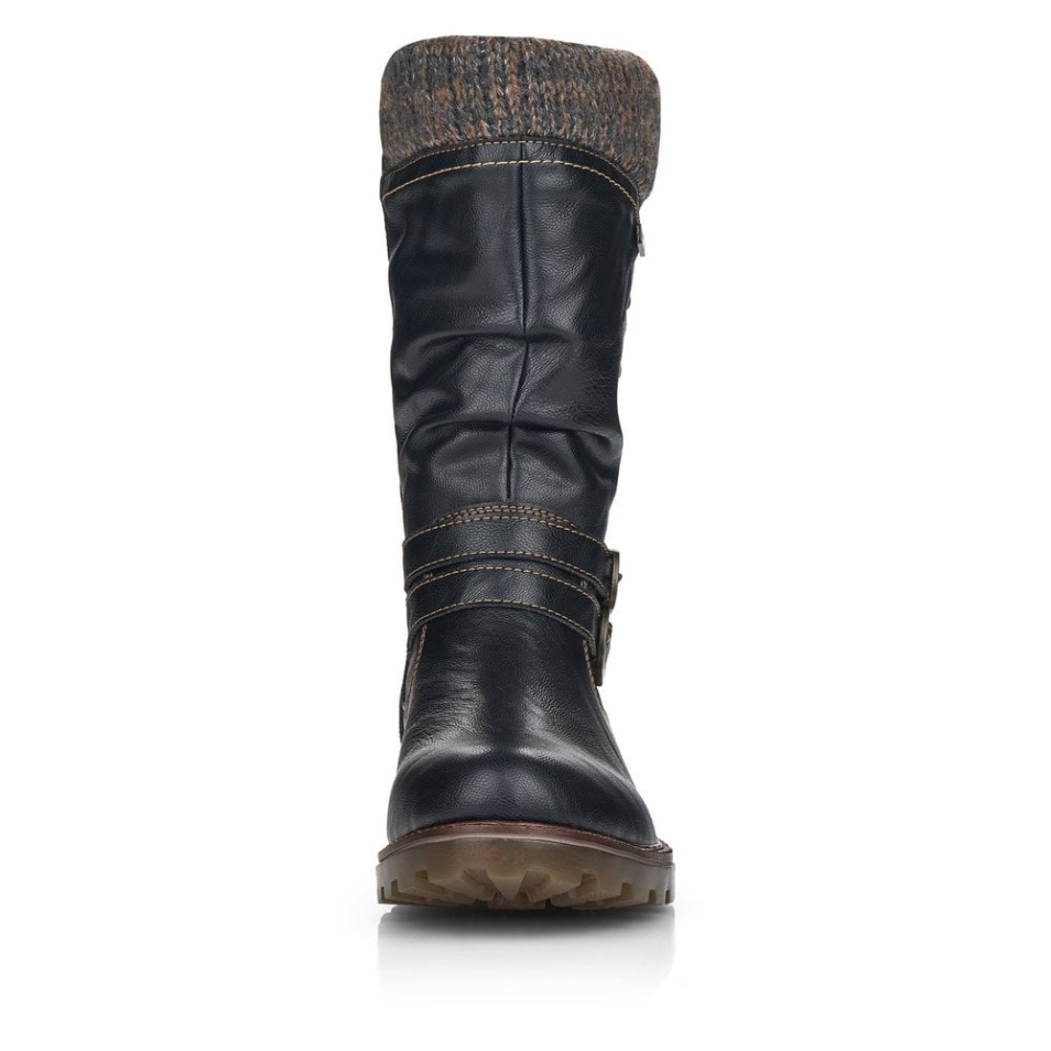 Rieker Noir Remonte D8478 Femmes Bottes