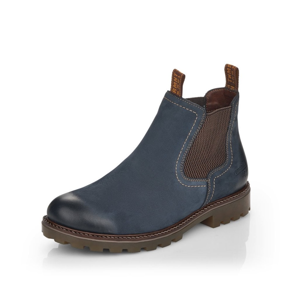 Rieker Bleu Remonte D8472 Bottes Pour Femmes
