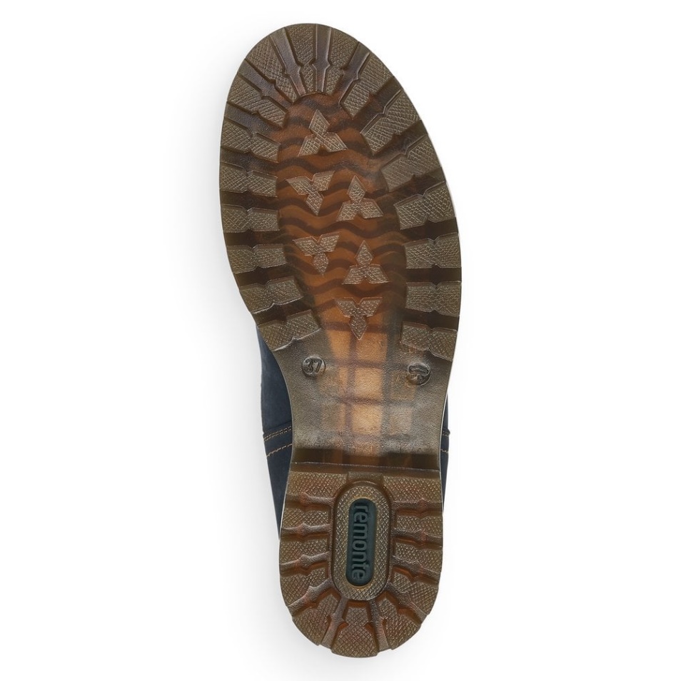 Rieker Bleu Remonte D8472 Bottes Pour Femmes