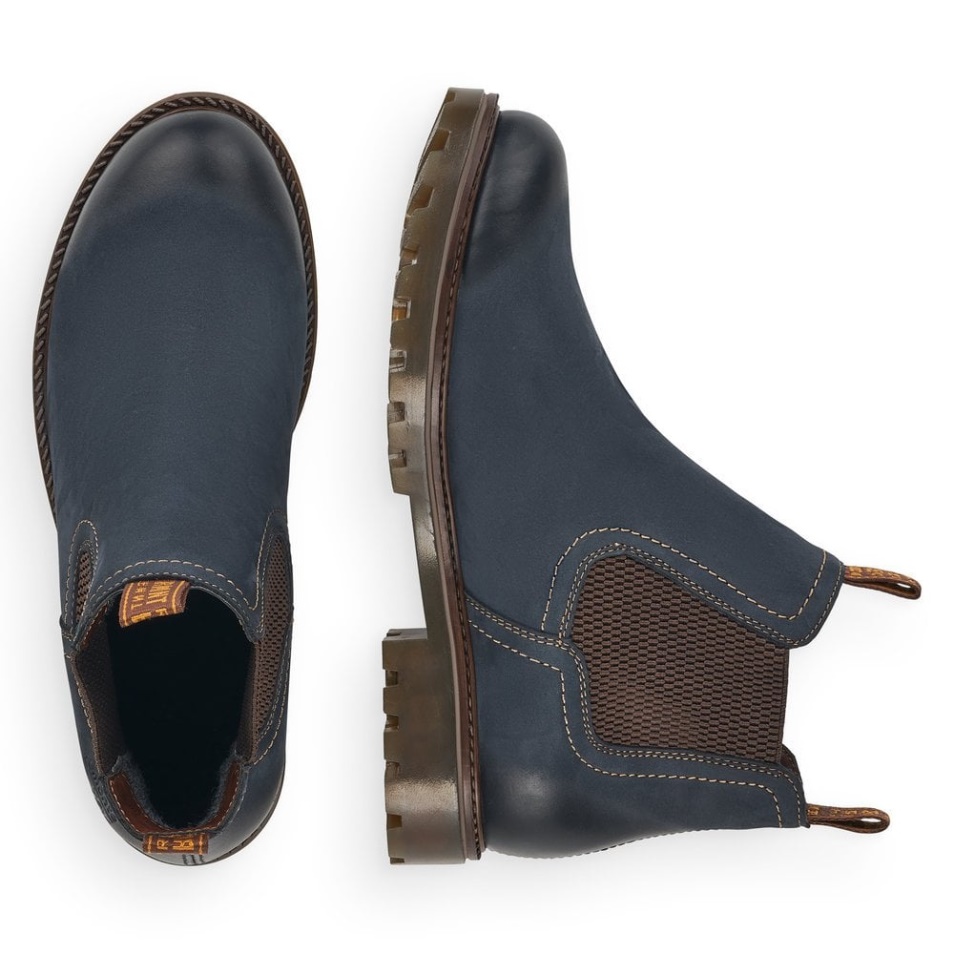 Rieker Bleu Remonte D8472 Bottes Pour Femmes