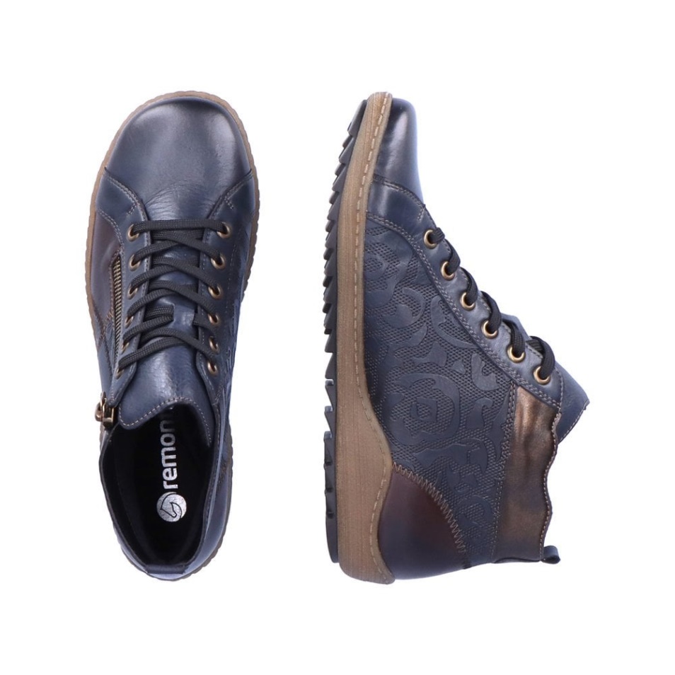 Bottes Femme Rieker Remonte R1467 Bleu