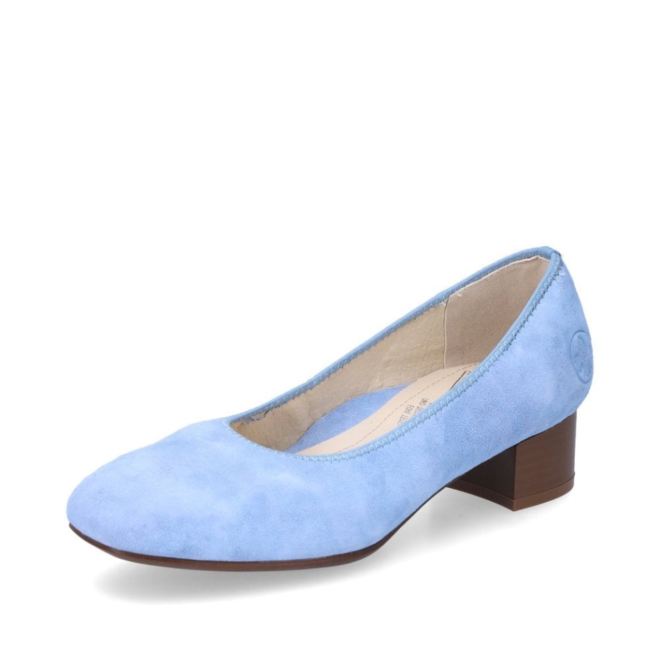 Bleu Rieker 49260 Chaussures à Enfiler Pour Femmes