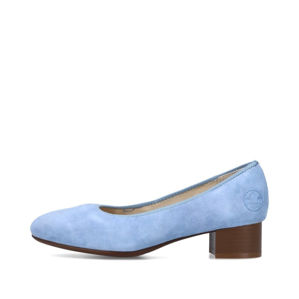 Bleu Rieker 49260 Chaussures à Enfiler Pour Femmes