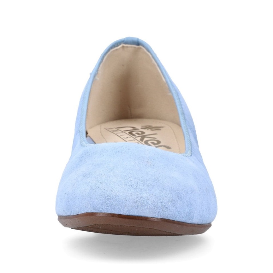 Bleu Rieker 49260 Chaussures à Enfiler Pour Femmes