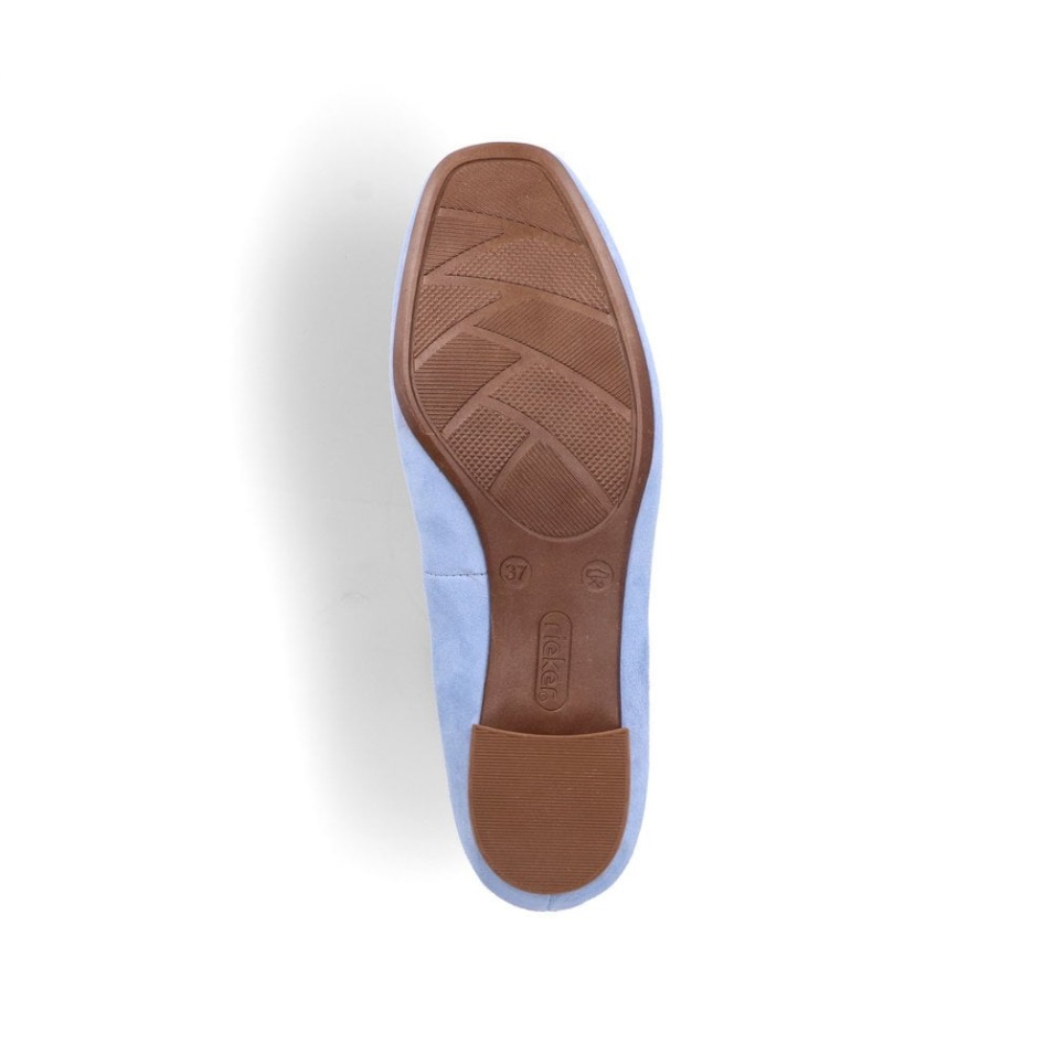 Bleu Rieker 49260 Chaussures à Enfiler Pour Femmes