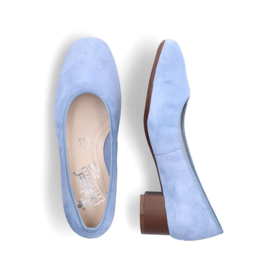 Bleu Rieker 49260 Chaussures à Enfiler Pour Femmes