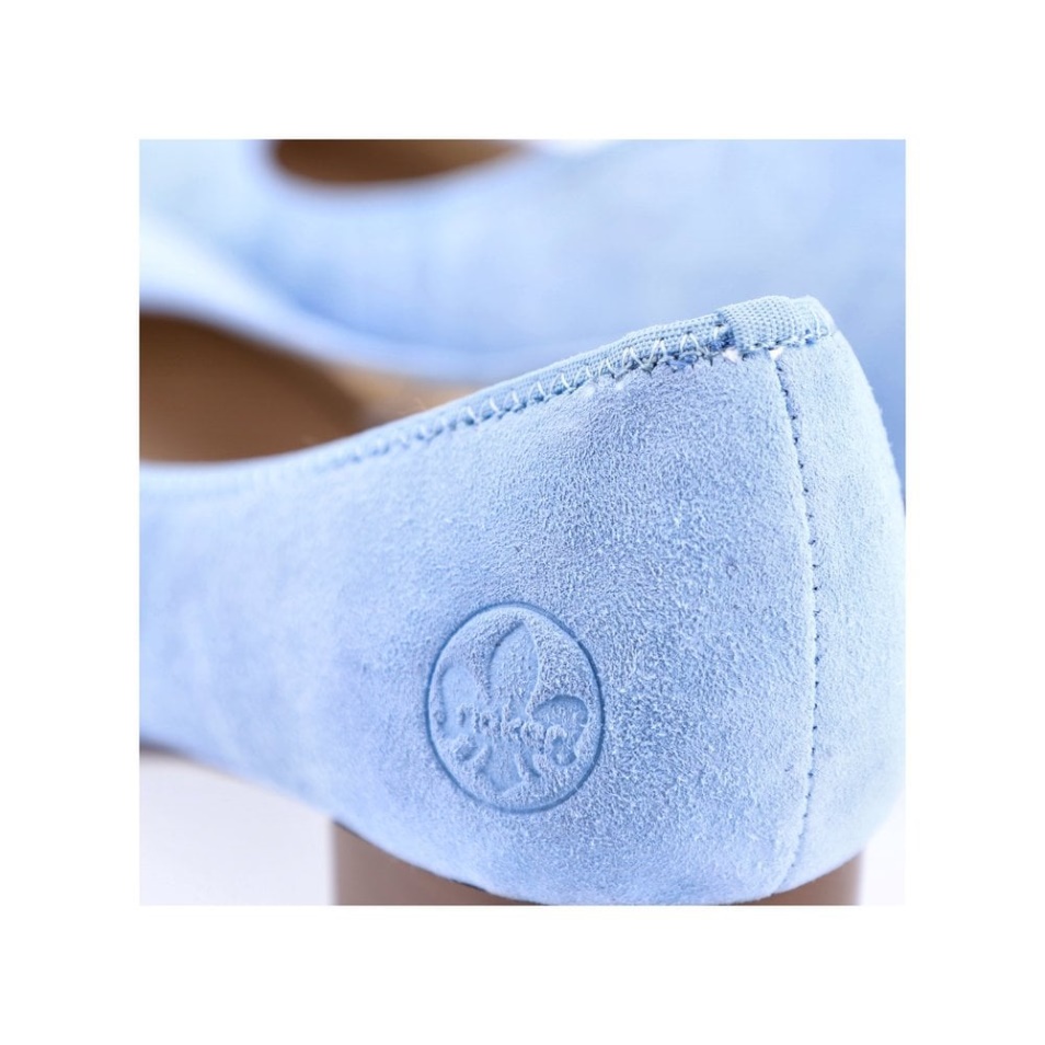 Bleu Rieker 49260 Chaussures à Enfiler Pour Femmes