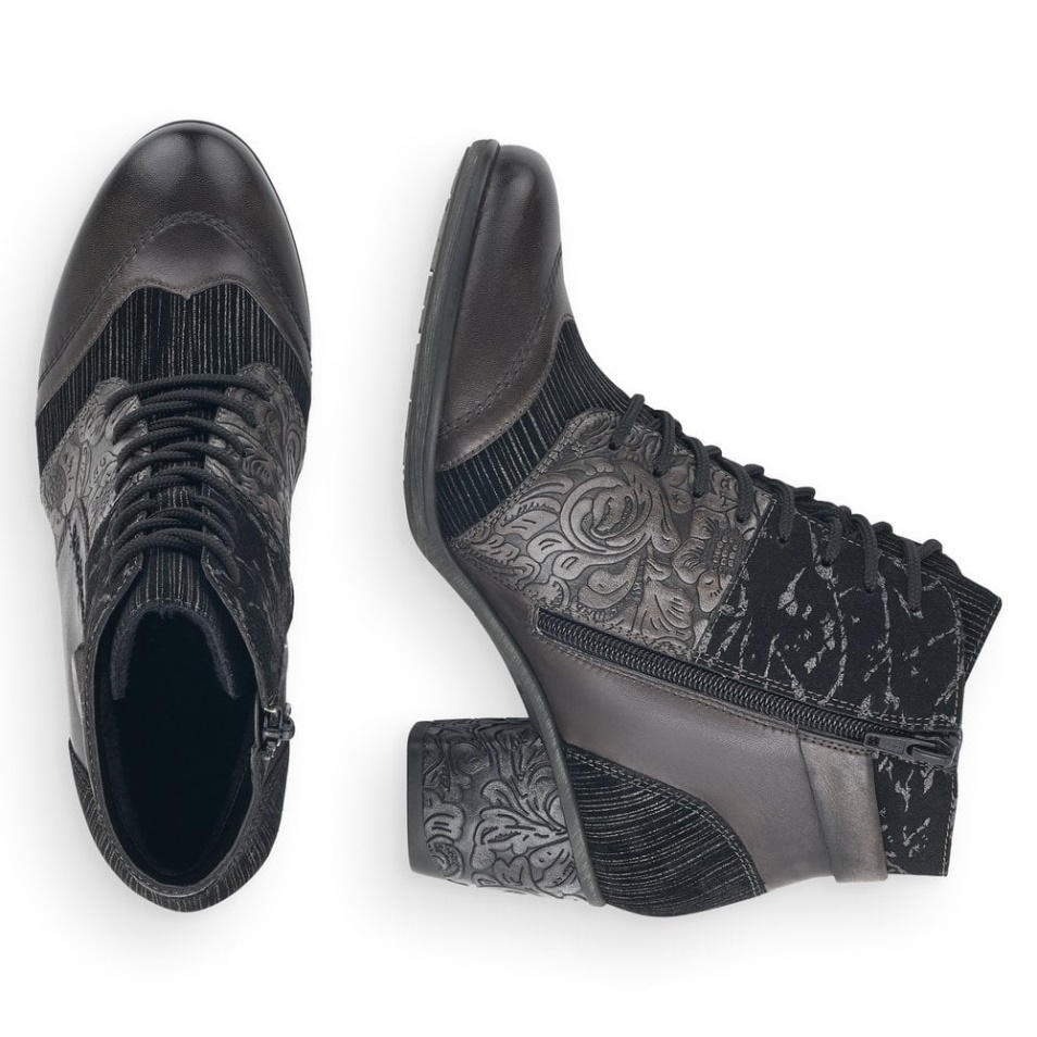 Rieker Gris Remonte D5470 Bottes Pour Femmes