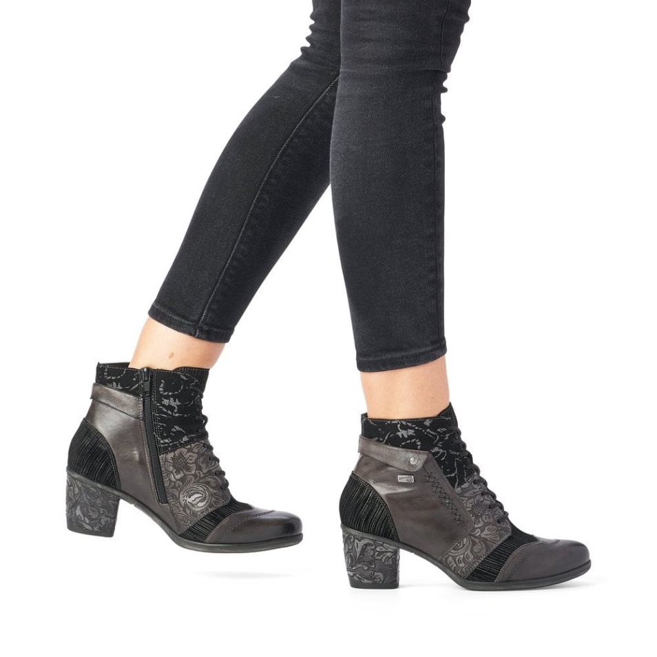 Rieker Gris Remonte D5470 Bottes Pour Femmes