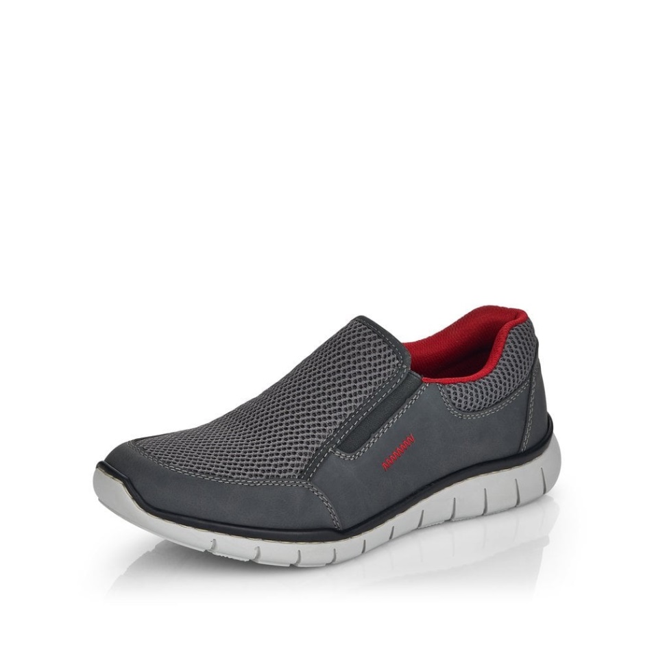 Chaussures à Enfiler Grises Rieker Pour Hommes