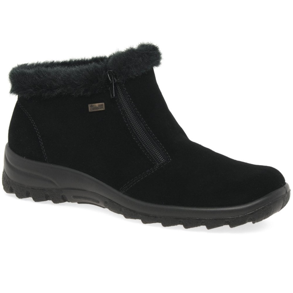 Rieker Ella Bottines Doublées Chaudes Pour Femmes Noires