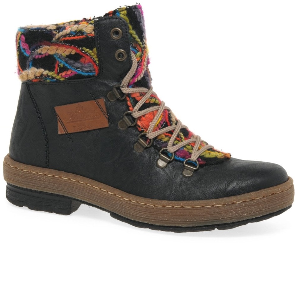 Bottines De Randonnée Rieker Emerald Noires Pour Femmes