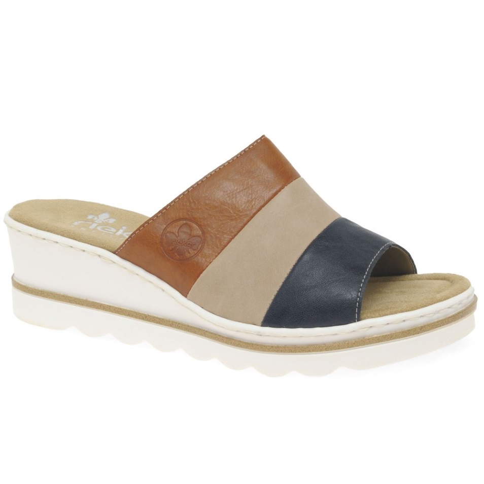 Multi Rieker Jay Sandales à Talons Compensés Pour Femmes