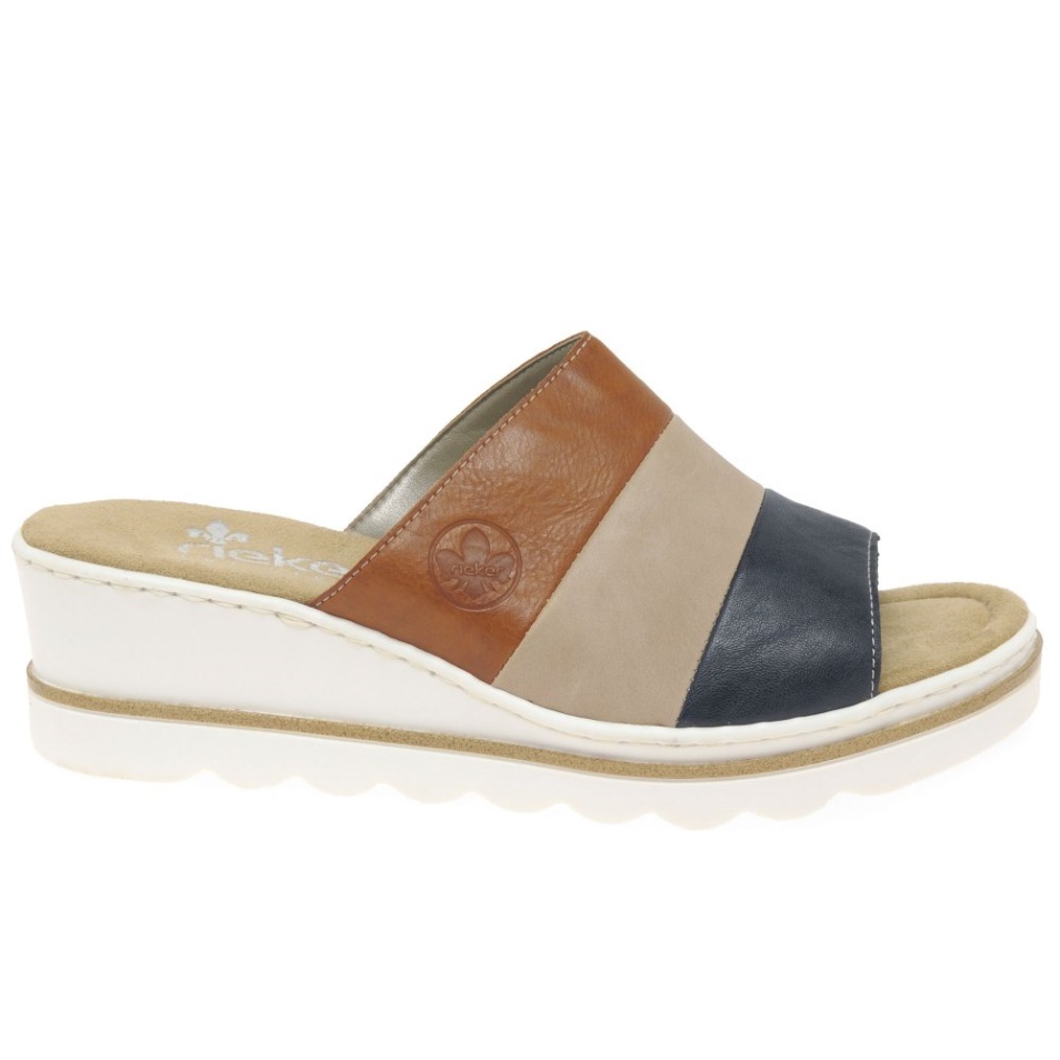 Multi Rieker Jay Sandales à Talons Compensés Pour Femmes