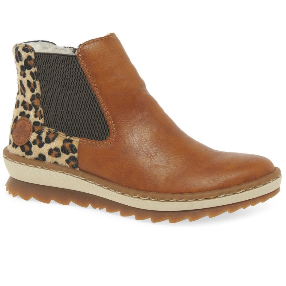 Rieker Weave Bottes Chelsea Pour Femme Cayenne
