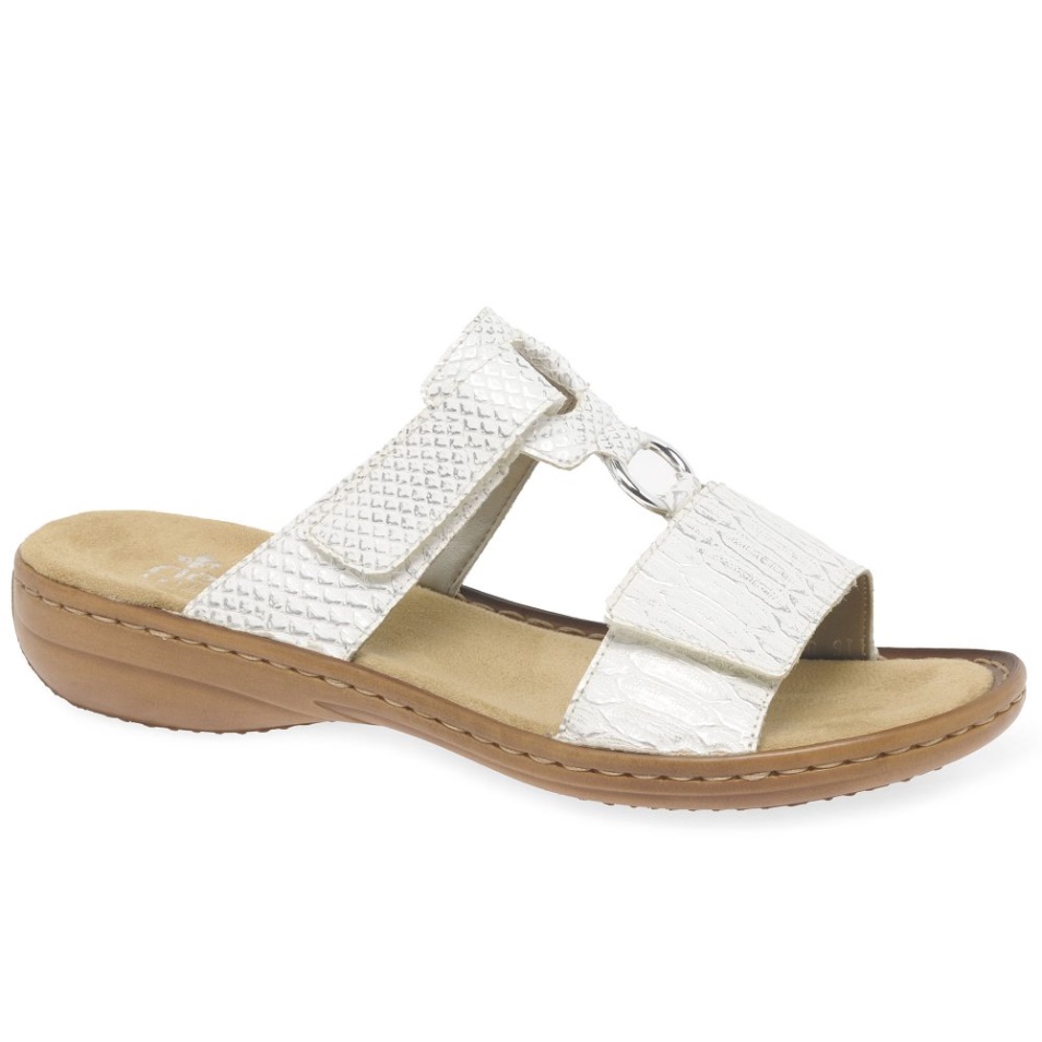 Mules Décontractées Pour Femmes Festival Rieker Blanc