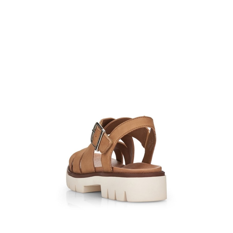 Rieker Remonte D7951 Sandales Femme Beige