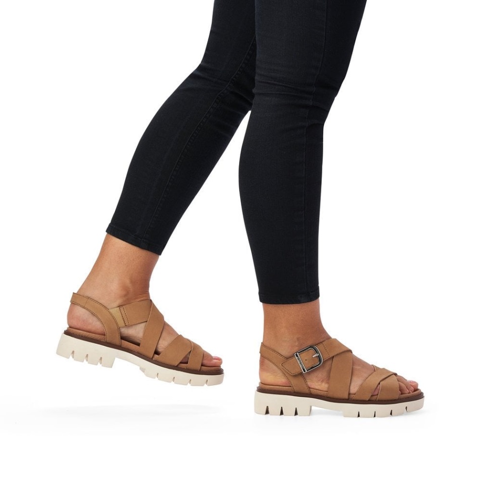 Rieker Remonte D7951 Sandales Femme Beige