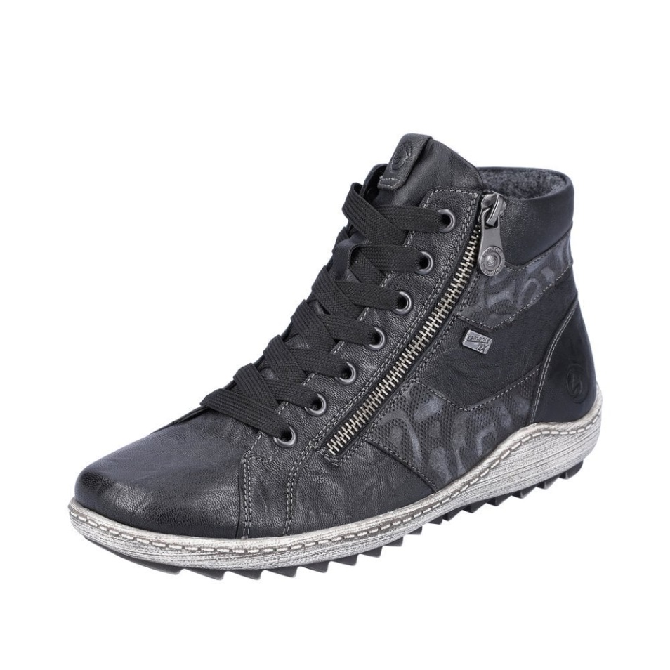 Rieker Remonte R1484 Bottes Femme Noir
