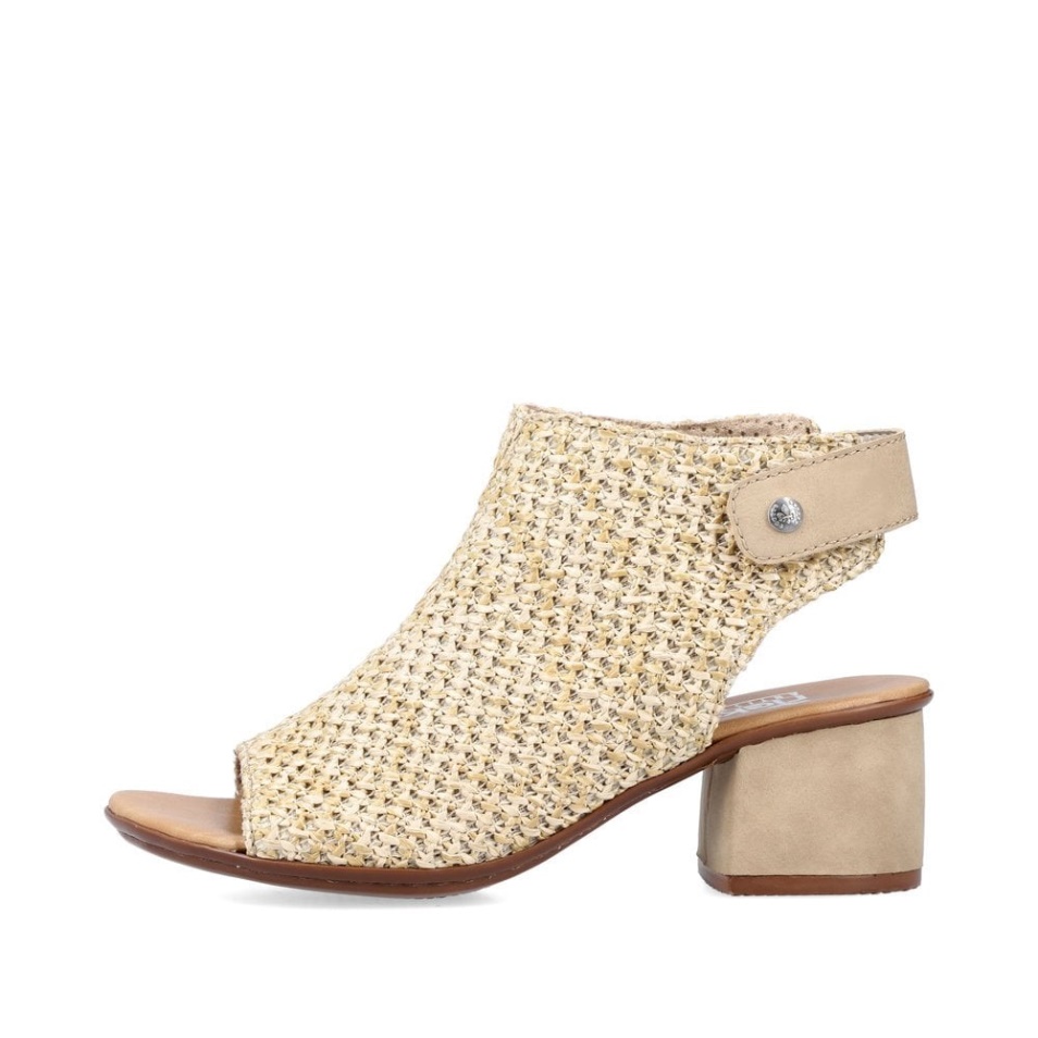 Rieker 64670 Sandales Femme Beige