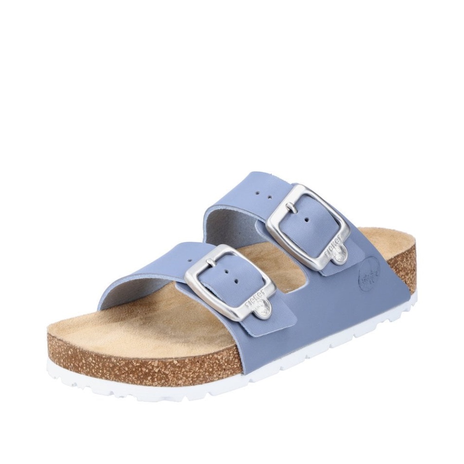 Rieker 69384 Sandales Pour Femmes Bleu
