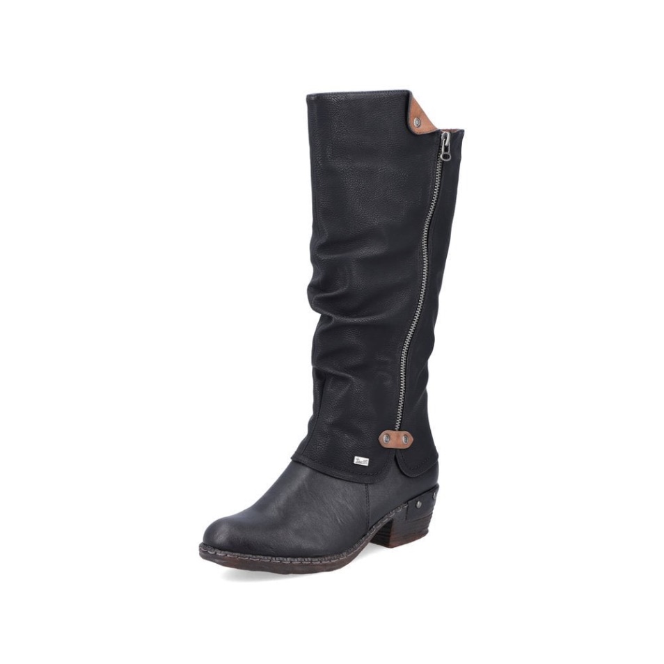 Rieker 93655 Bottes Noires Pour Femmes
