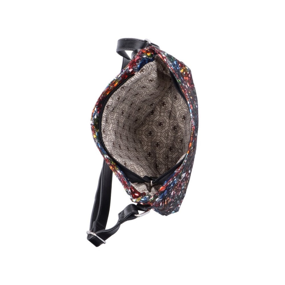 Rieker H1040-94 Sac Femme Multi Zip Métallisé