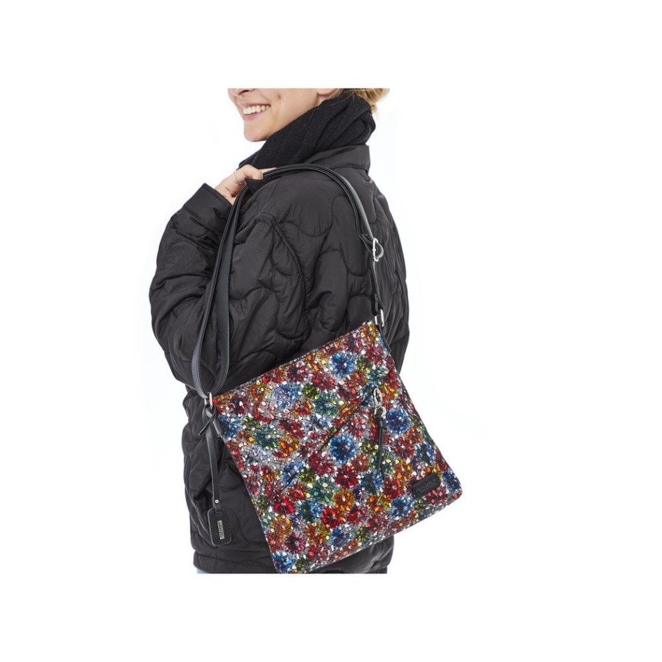 Rieker H1040-94 Sac Femme Multi Zip Métallisé