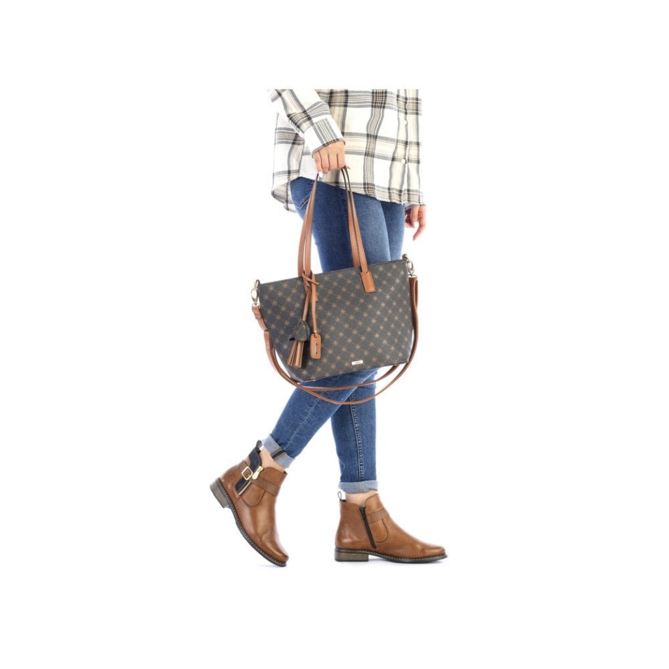 Rieker H1305-00 Sac à Fermeture éclair Noir Pour Femme Noir