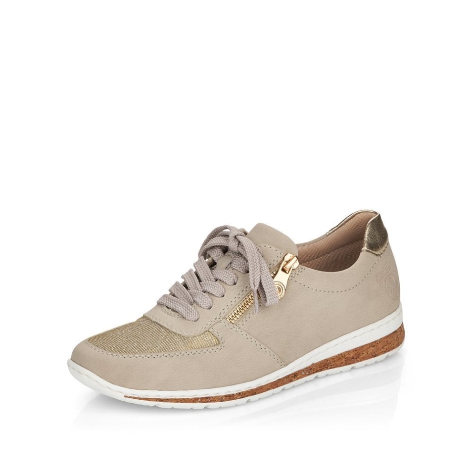 Rieker N5121 Chaussures Femme Beige