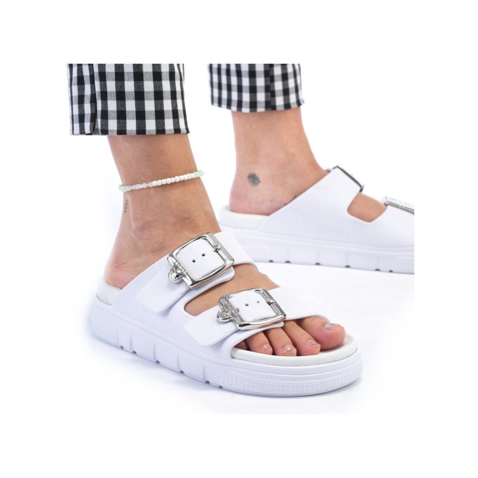 Rieker P2180 Sandales Femme Blanc