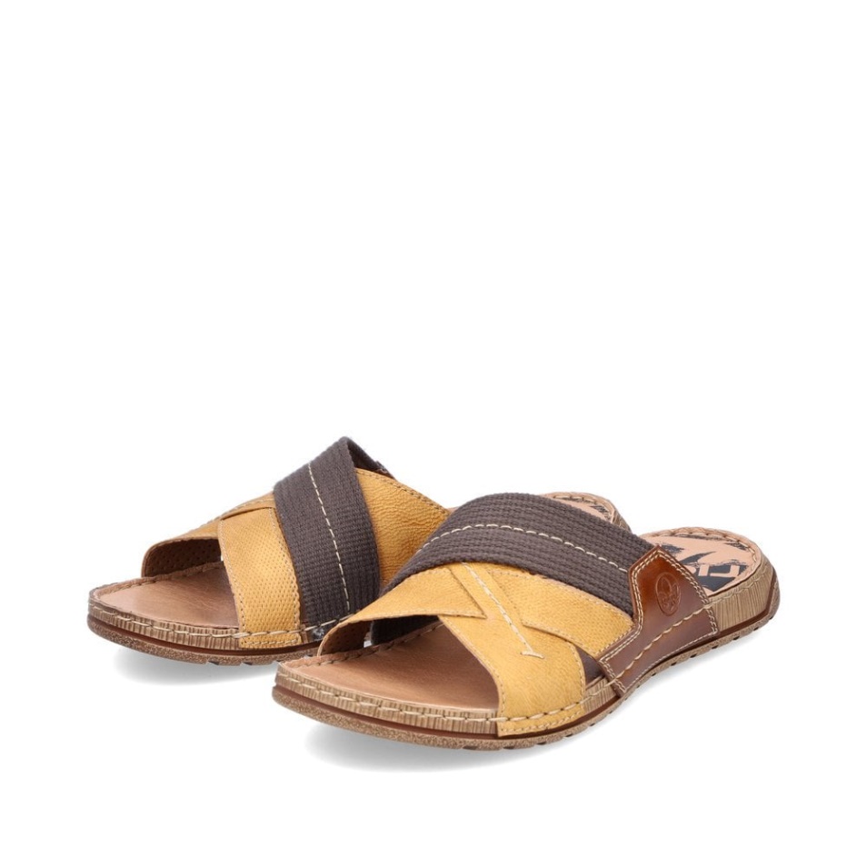 Sandales Pour Hommes Rieker 21995 Jaunes