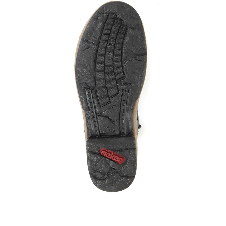 Rieker Bottines Contrastées Noires