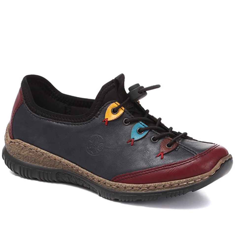 Rieker Bordeaux Multi Chaussures Décontractées à Enfiler